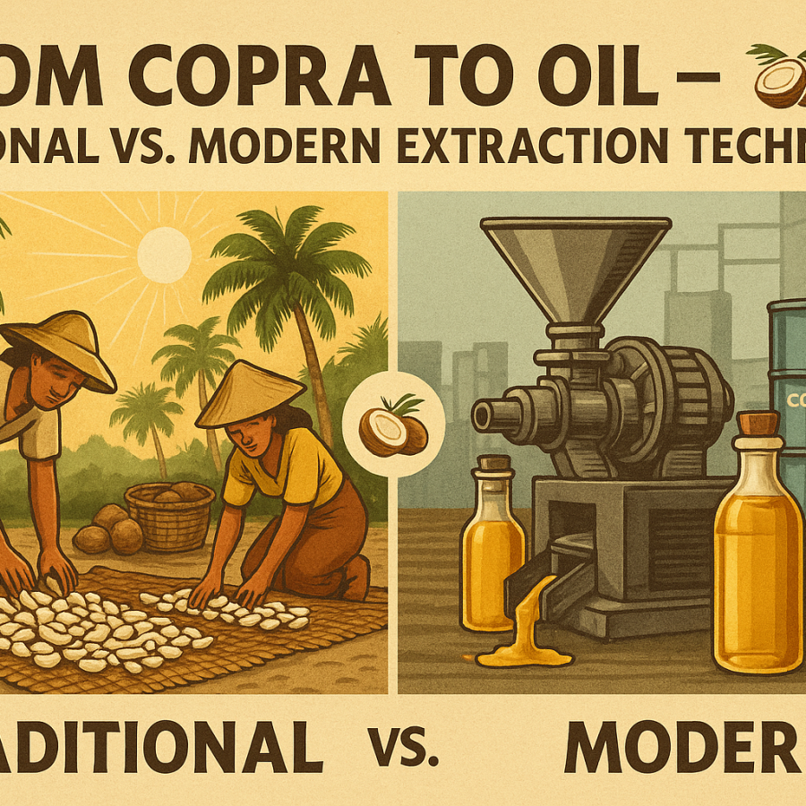 Traditional Extraction From Copra to Oil – Traditional vs. Modern Extraction Techniques